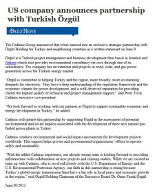 US company announces partnership with Turkish Ozgül