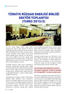 Turkish Wind Energy Association Sector Meeting (TÜRES 2015/2-1)