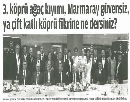 Patronlar Kulubunun Gündemi Marmaray ve 3. Kopru