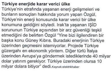 "Türkiye Artık Enerjide Karar Verici Ülke"